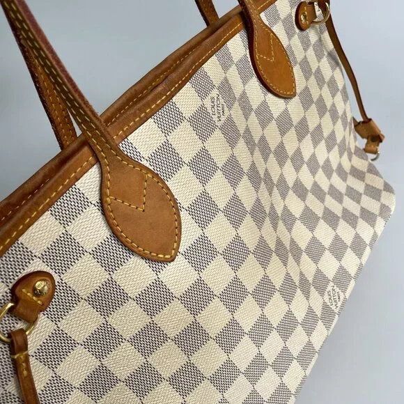 Louis Vuttion | Neverfull PM | Damier Azure | Cream & Blue | Preloved - Picture 11 of 12